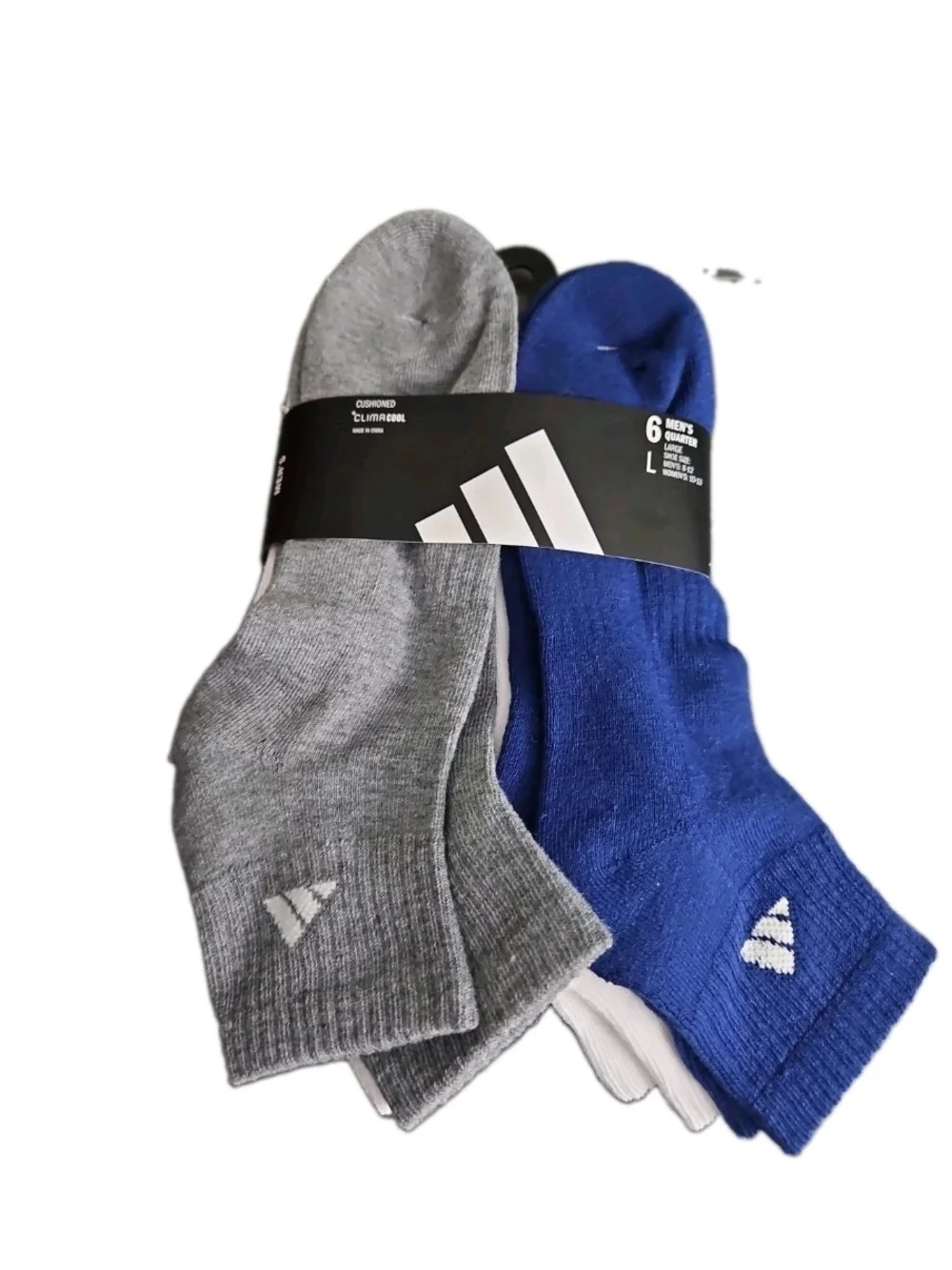 Adidas Socks 6 Pairs Cushioned Large Socks mixed Color